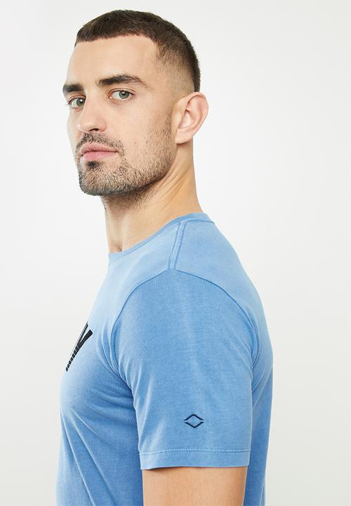 Replay - Replay logo tee - blue