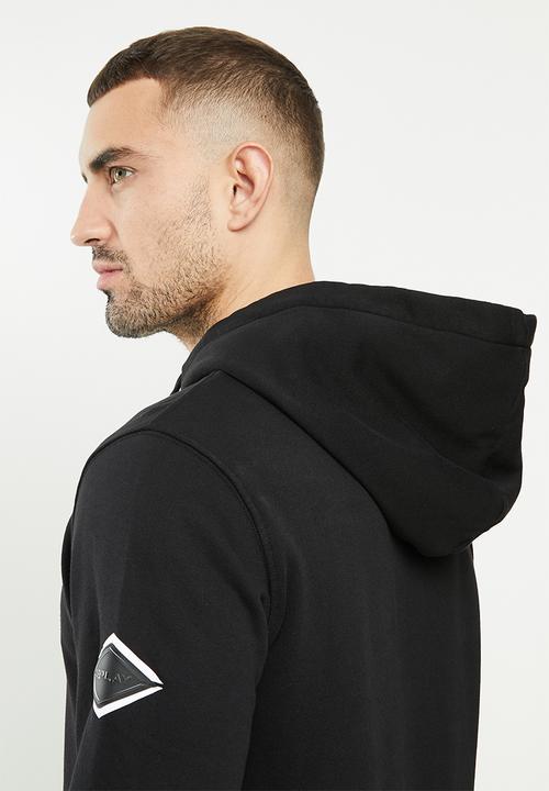 Replay - Replay label print hoodie - black
