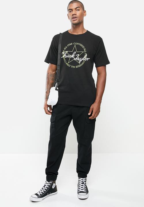 Converse - Remixed chuck taylor patch graphic tee - black