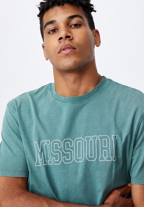 Factorie - Relaxed washed T-shirt - washed pine teal