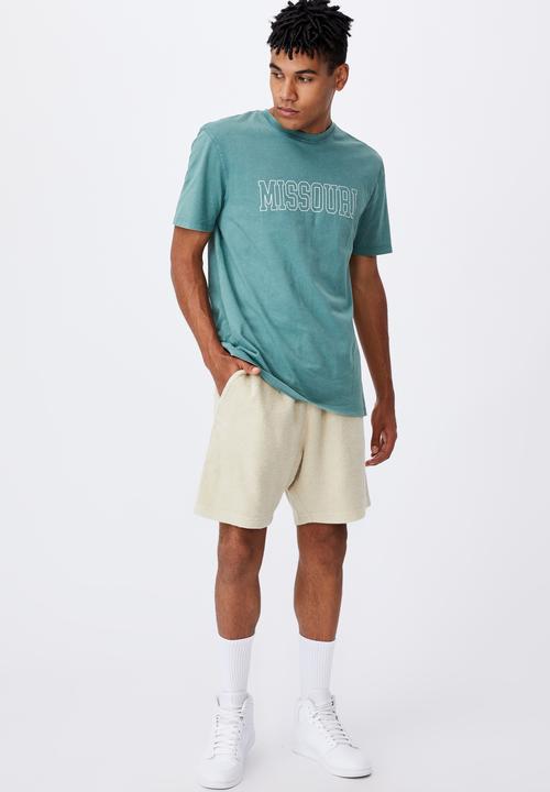 Factorie - Relaxed washed T-shirt - washed pine teal