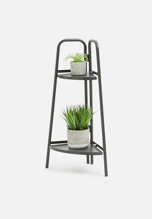 H&S - Corner plant rack - dark grey