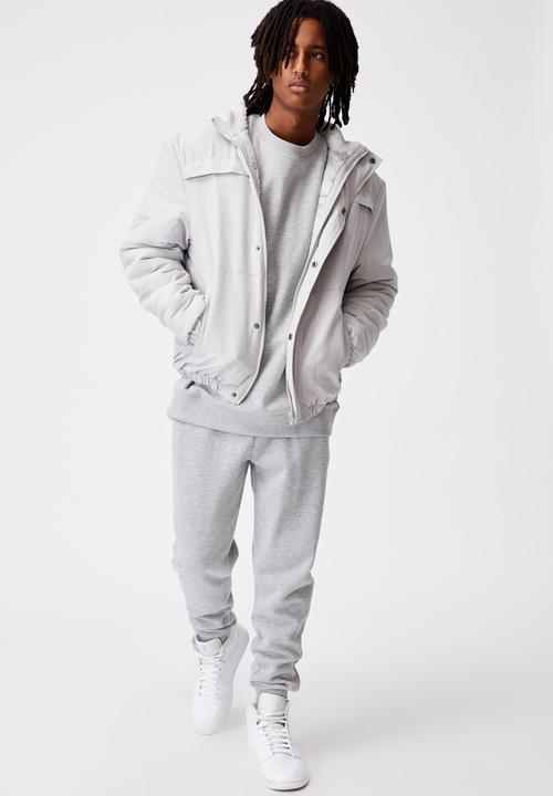 Factorie - Reversible sherpa ski jacket - grey & white 