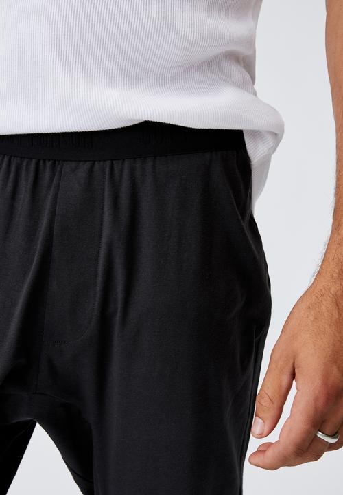 Cotton On - Organic jersey sleep pant - washed black