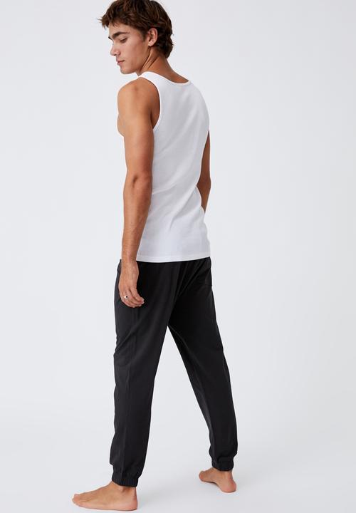 Cotton On - Organic jersey sleep pant - washed black