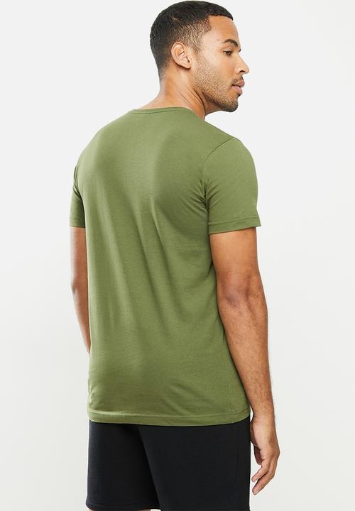 adidas Performance - V-neck T-shirt - green