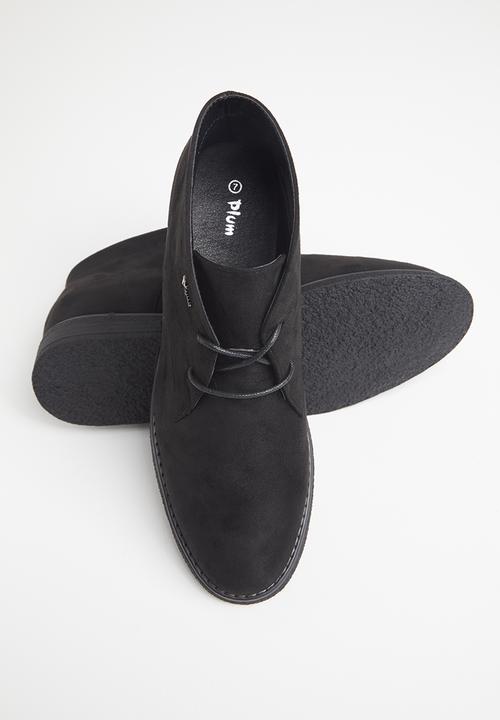 Plum - Raelyn lace up bootie - black