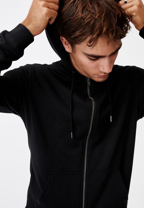 Cotton On - Essential zip thru - black