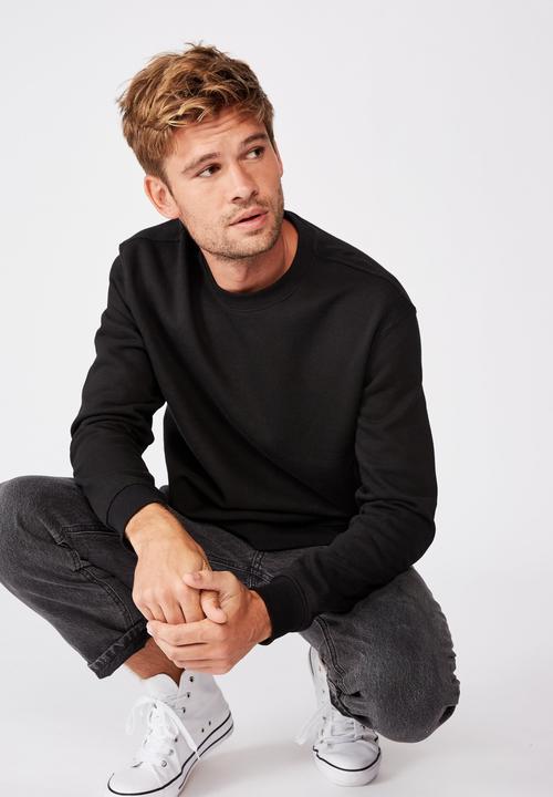 Cotton On - Essential crew fleece - black