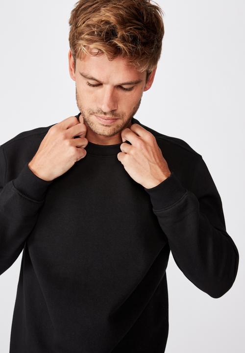 Cotton On - Essential crew fleece - black