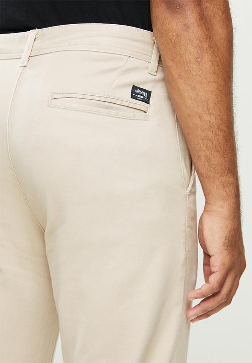 JEEP - Stretch twill chino pants - beige