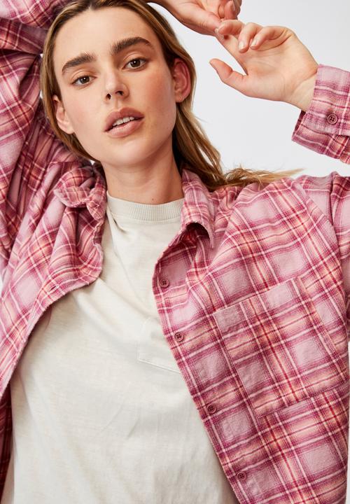 Cotton On - Boyfriend shirt - blush