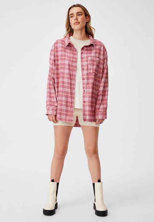Cotton On - Boyfriend shirt - blush