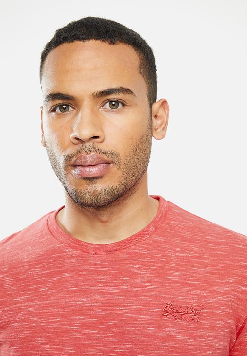 Superdry. - Ol vintage embroidery crew tee - maldives pink