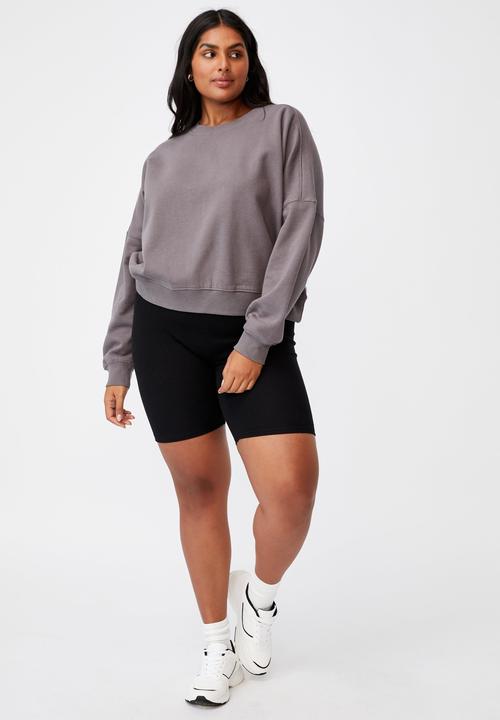 Cotton On - Curve classic crew neck pullover - ash grey