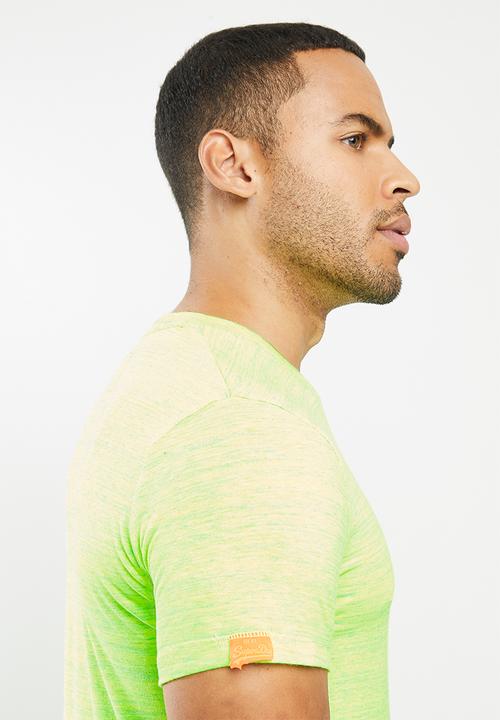 Superdry. - Ol vintage emb crew tee - neon green