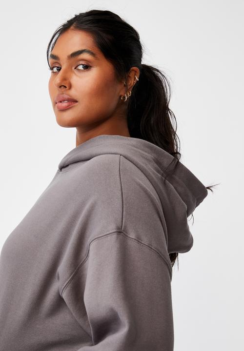 Cotton On - Curve classic hoodie - ash grey