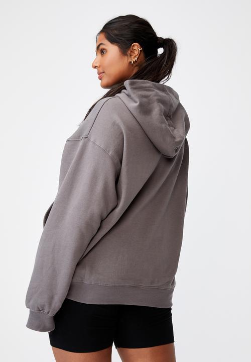 Cotton On - Curve classic hoodie - ash grey