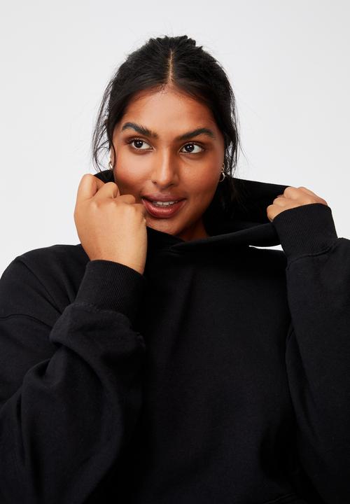 Cotton On - Curve classic hoodie - black