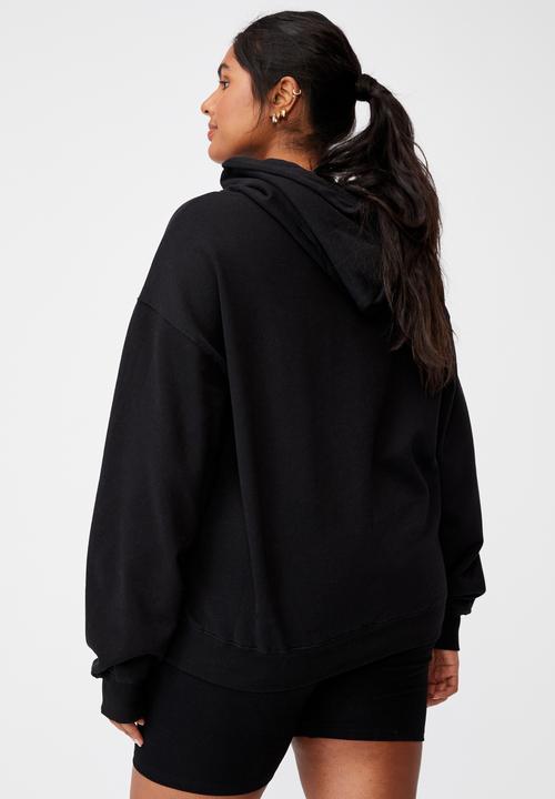 Cotton On - Curve classic hoodie - black