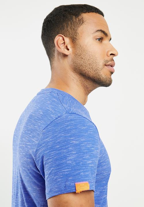Superdry. - Ol vintage embroidery crew tee - blue