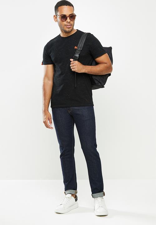 Superdry. - Ol vintage embroidery crew tee - black