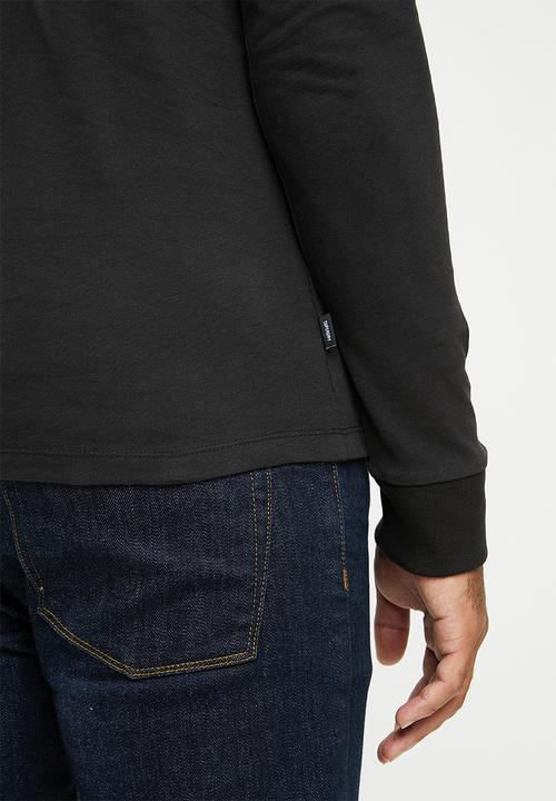 Superdry. - VI infill long sleeve top - black