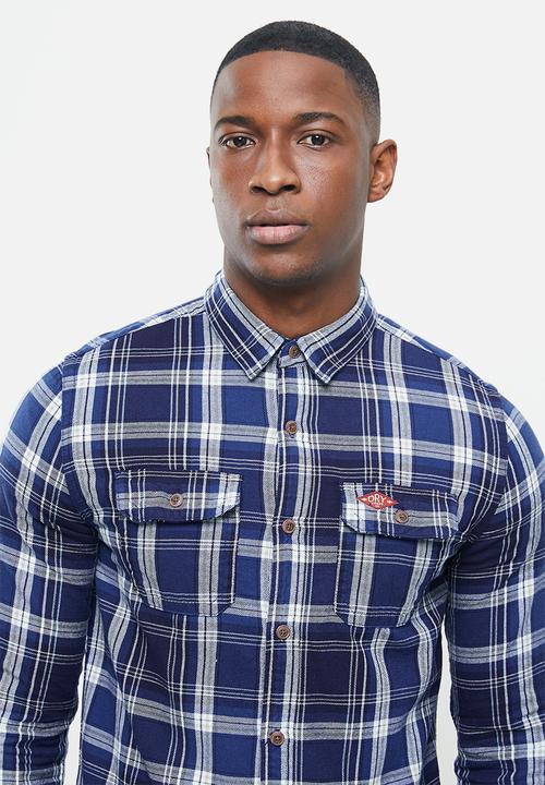 Superdry. - Classic lumberjack shirt - navy