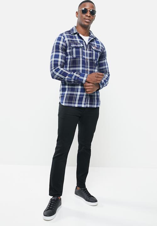 Superdry. - Classic lumberjack shirt - navy