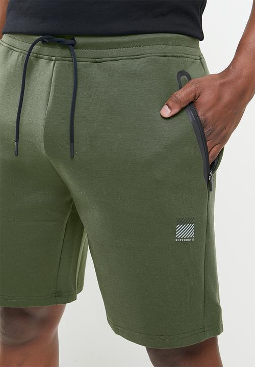 Superdry. - Training gymtech short - khaki