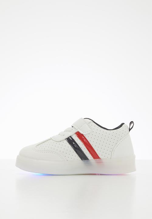 Pop Candy - Boys light up sneaker - white & black