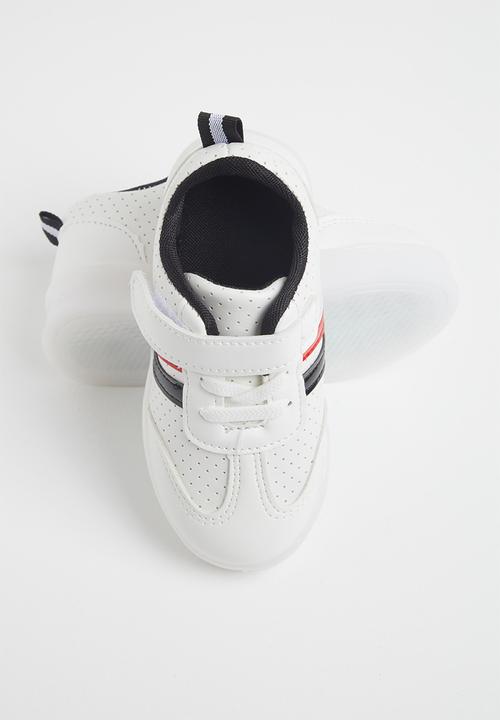 Pop Candy - Boys light up sneaker - white & black