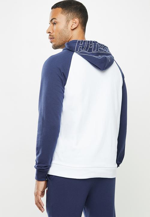Hi-Tec - Retro hoody - white & navy