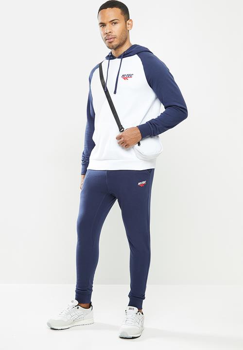 Hi-Tec - Retro hoody - white & navy