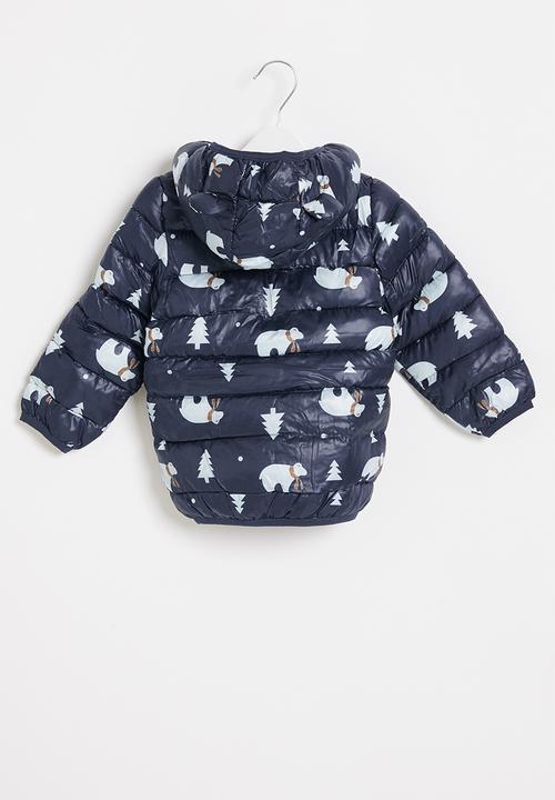 Pop Candy - Boys bear bomber - navy