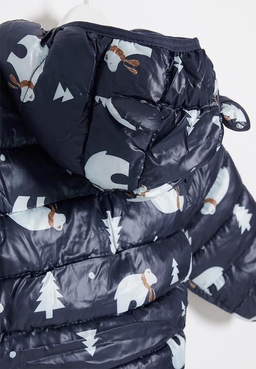 Pop Candy - Boys bear bomber - navy