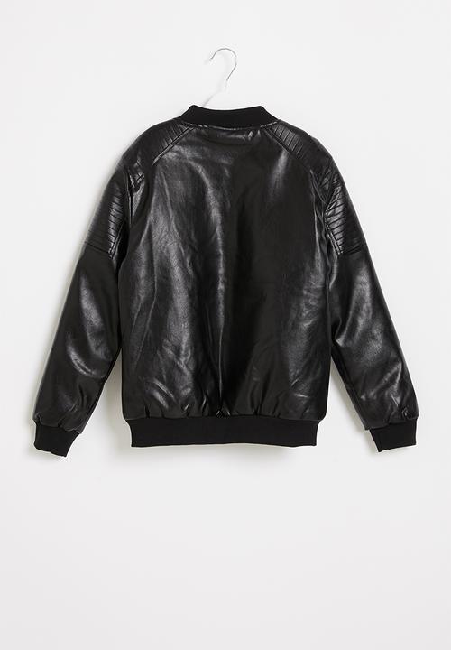 Pop Candy - Boys faux leather jacket - black