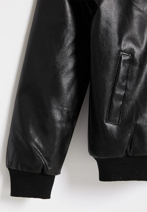Pop Candy - Boys faux leather jacket - black