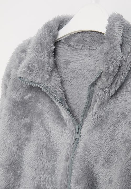 Pop Candy - Fuzzy jacket - grey mel