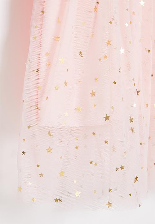 Pop Candy - Girls bunny mesh combo dress - pink