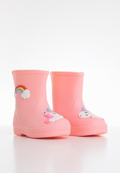 Pop Candy - Girls rainbow rainboots - light pink