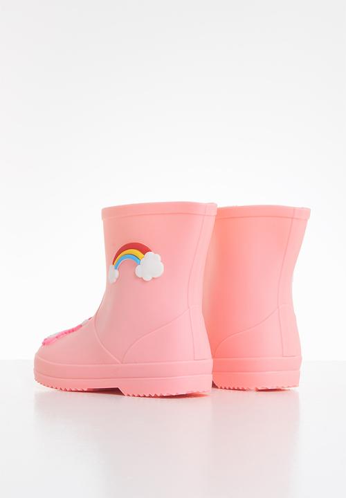 Pop Candy - Girls rainbow rainboots - light pink