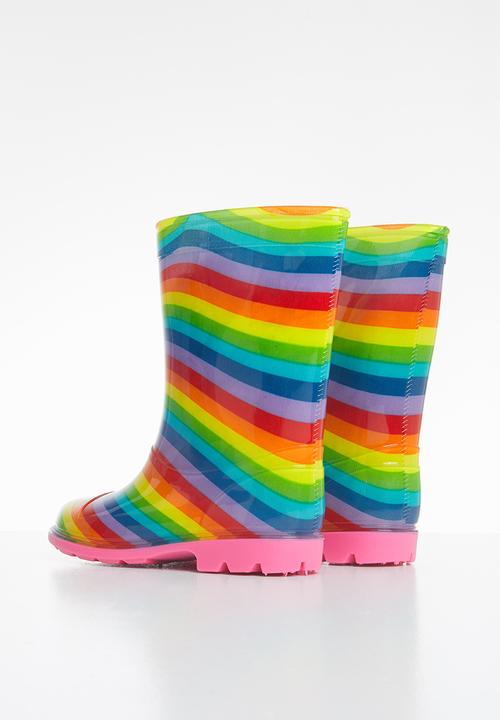 Pop Candy - Girls stripe rainboots - multi