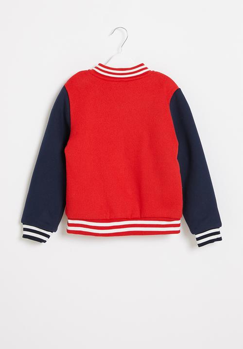 Pop Candy - Boys cool baseball jacket - red