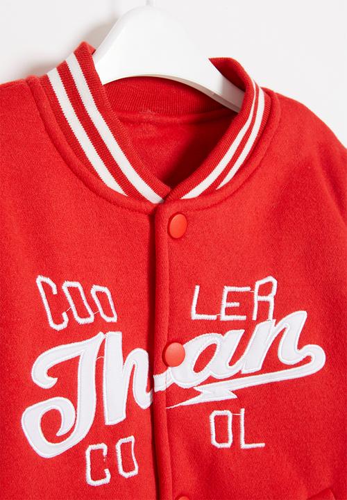 Pop Candy - Boys cool baseball jacket - red