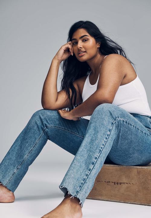 Cotton On - Curve original sienna fit jeans - blue