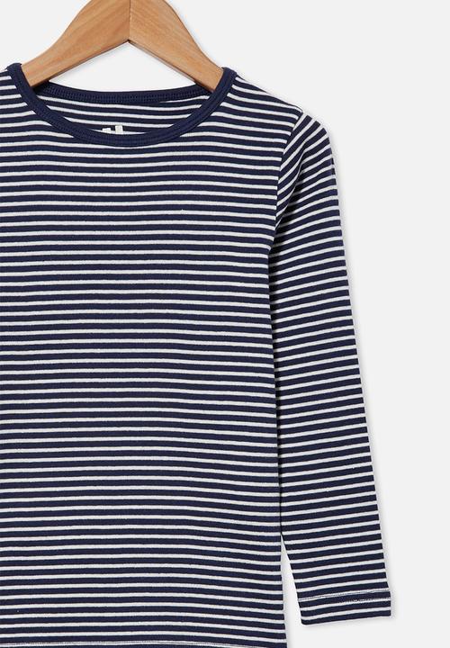 Cotton On - Jessie crew - indigo & vanilla stripe