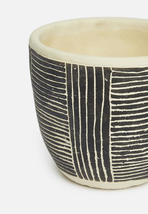H&S - Succulent planter - black & neutral