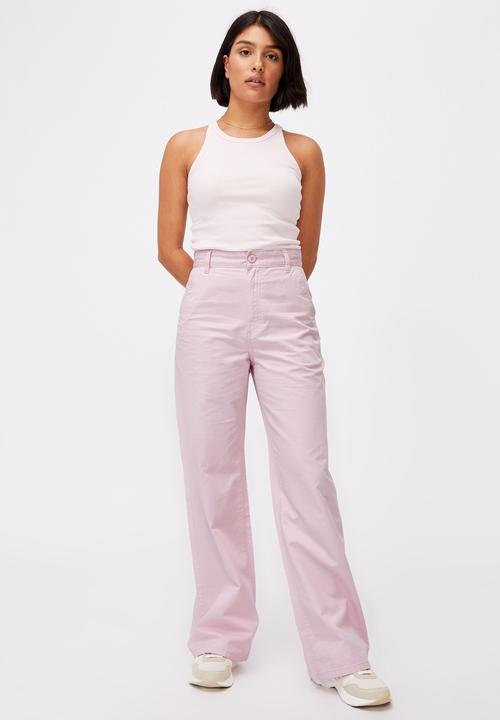 Cotton On - Parker long straight pant - soft orchid