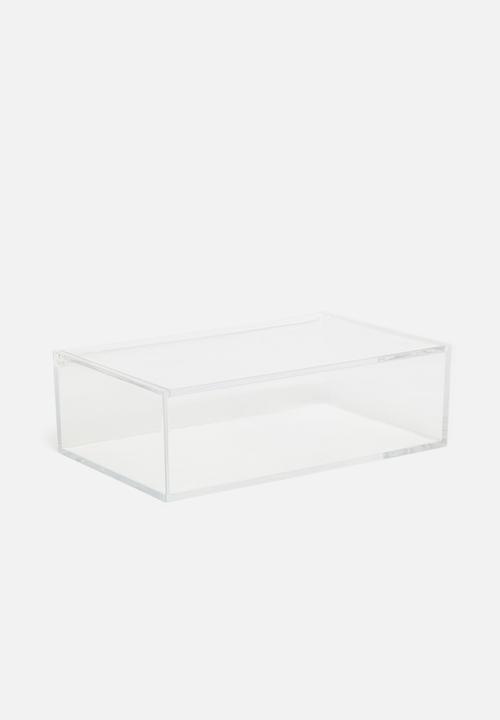 Storage Solutions - Make up organiser with lid large - clear